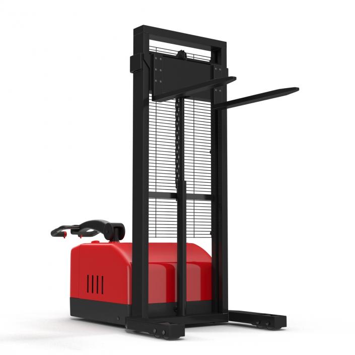 Electric Walkie Stacker Rigged Red 3D model