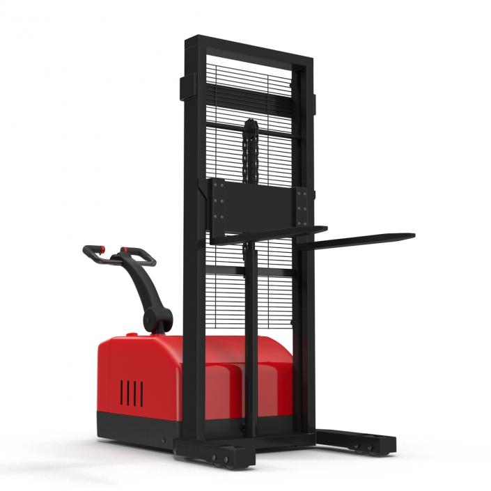 Electric Walkie Stacker Rigged Red 3D model