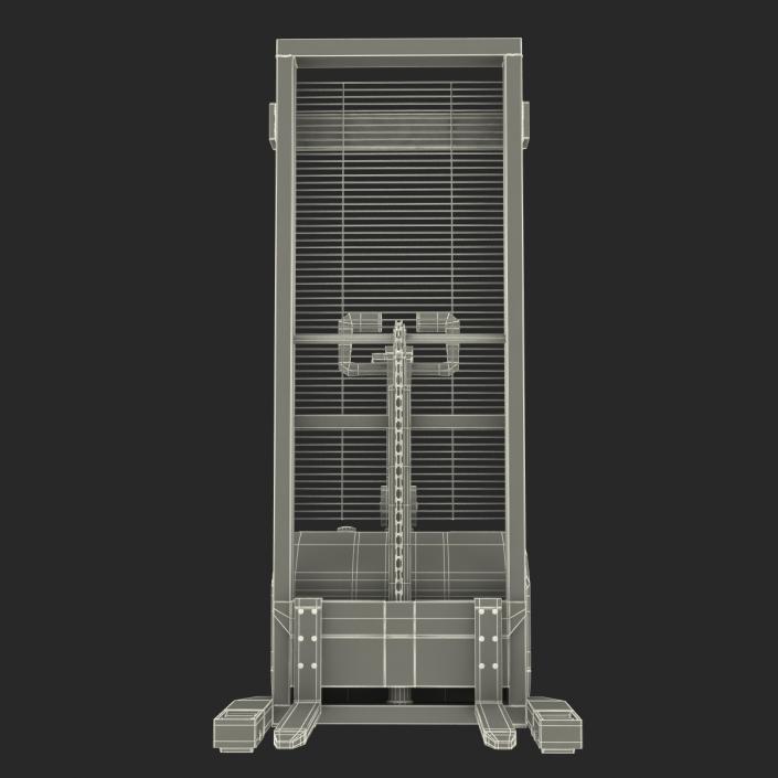 Electric Walkie Stacker Rigged Red 3D model