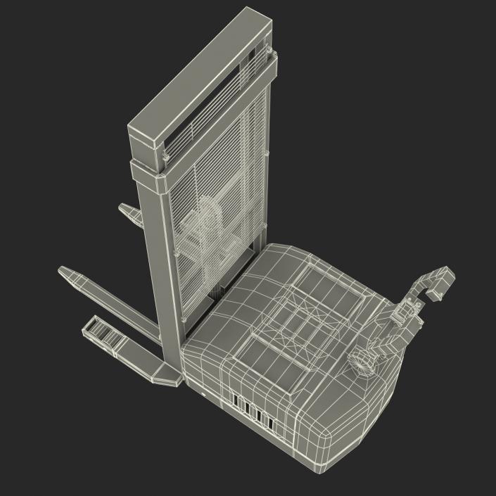 Electric Walkie Stacker Rigged Red 3D model