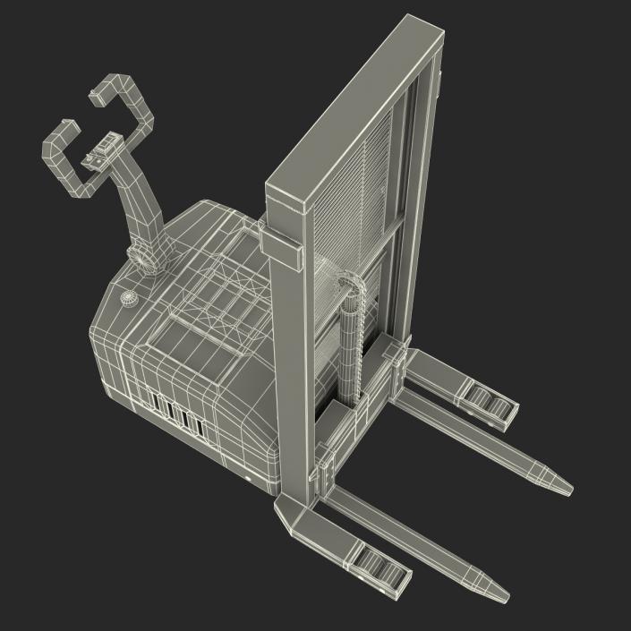 Electric Walkie Stacker Rigged Red 3D model