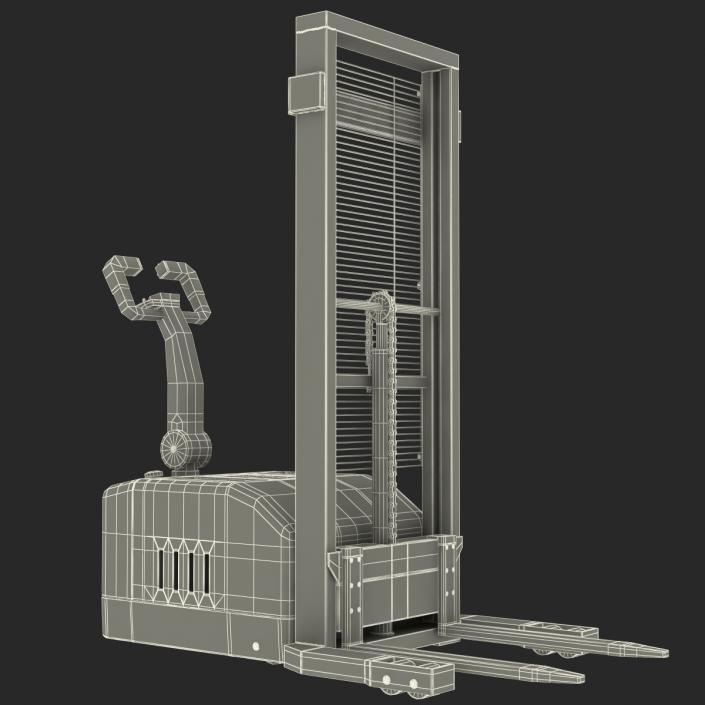 Electric Walkie Stacker Rigged Red 3D model