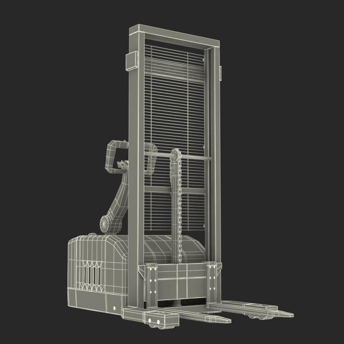 Electric Walkie Stacker Rigged Red 3D model