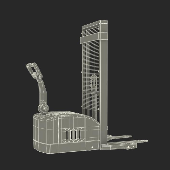 Electric Walkie Stacker Rigged Red 3D model