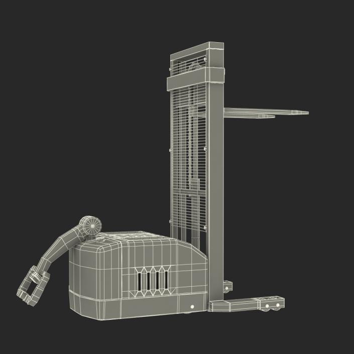 Electric Walkie Stacker Rigged Red 3D model