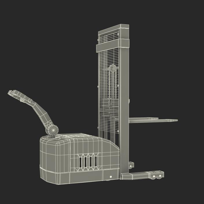 Electric Walkie Stacker Rigged Red 3D model