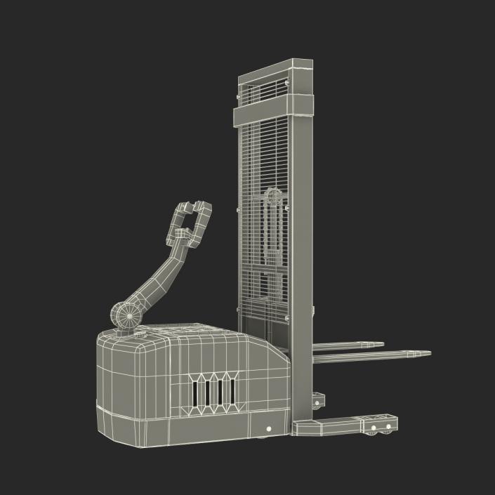 Electric Walkie Stacker Rigged Red 3D model