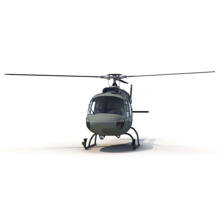 3D Light Private Helicopter Eurocopter AS355 E model