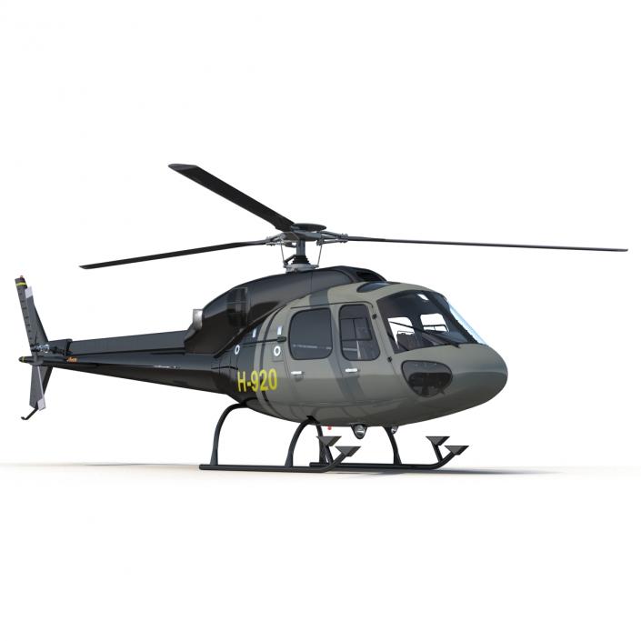 3D Light Private Helicopter Eurocopter AS355 E model