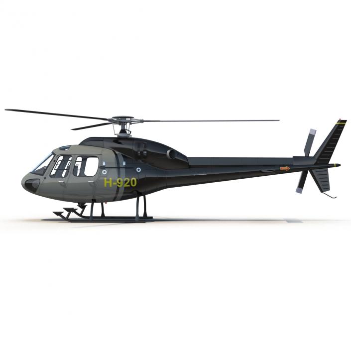 3D Light Private Helicopter Eurocopter AS355 E model