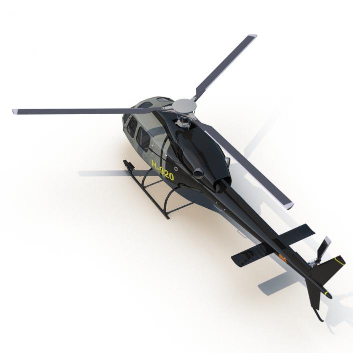 3D Light Private Helicopter Eurocopter AS355 E model