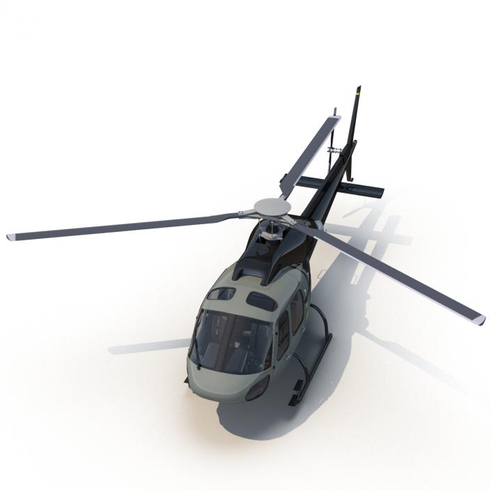 3D Light Private Helicopter Eurocopter AS355 E model