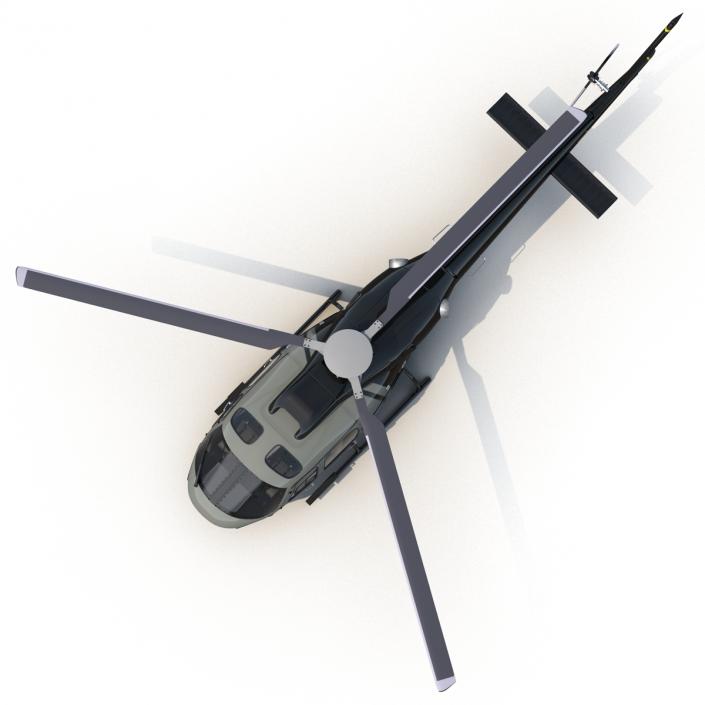 3D Light Private Helicopter Eurocopter AS355 E model