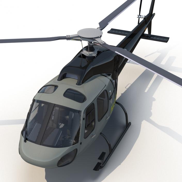 3D Light Private Helicopter Eurocopter AS355 E model