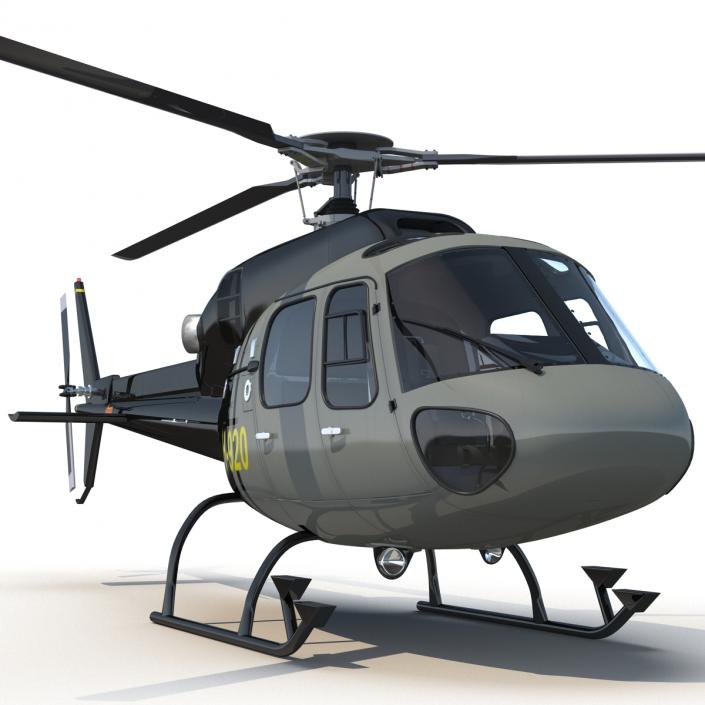 3D Light Private Helicopter Eurocopter AS355 E model