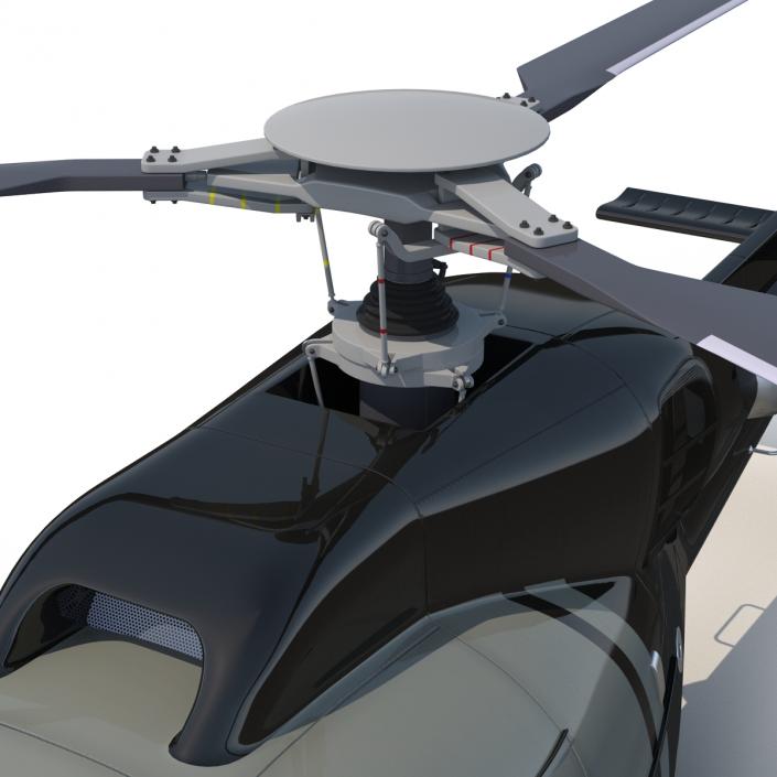 3D Light Private Helicopter Eurocopter AS355 E model