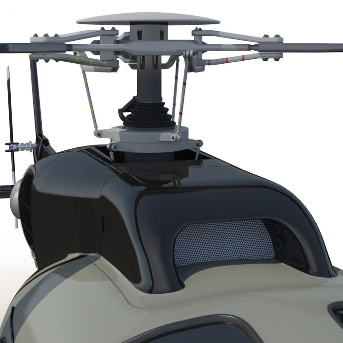 3D Light Private Helicopter Eurocopter AS355 E model