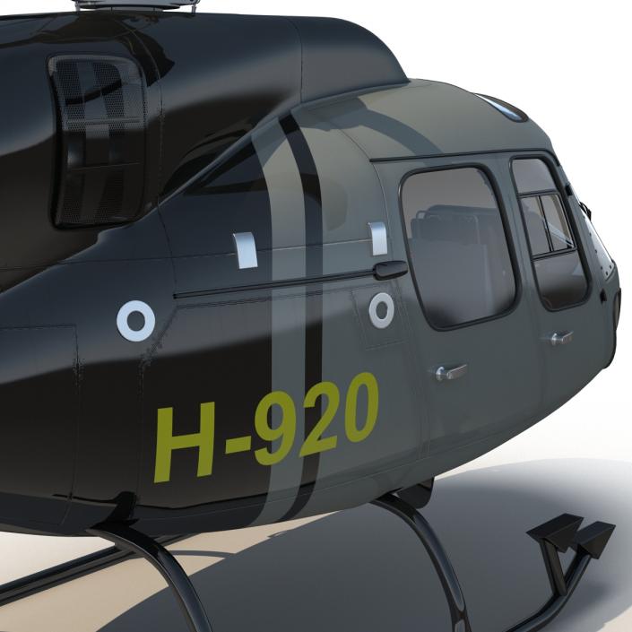 3D Light Private Helicopter Eurocopter AS355 E model