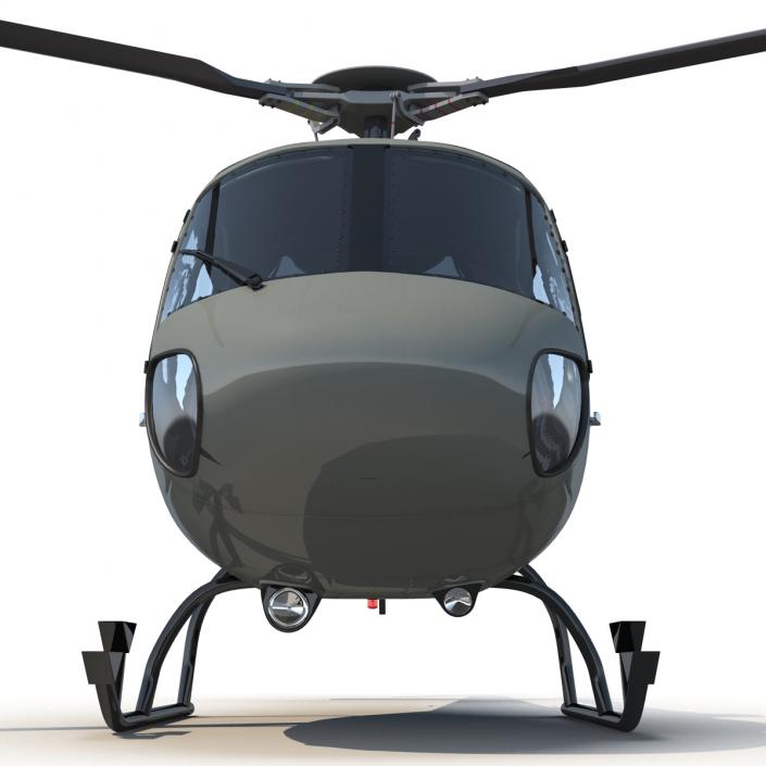 3D Light Private Helicopter Eurocopter AS355 E model