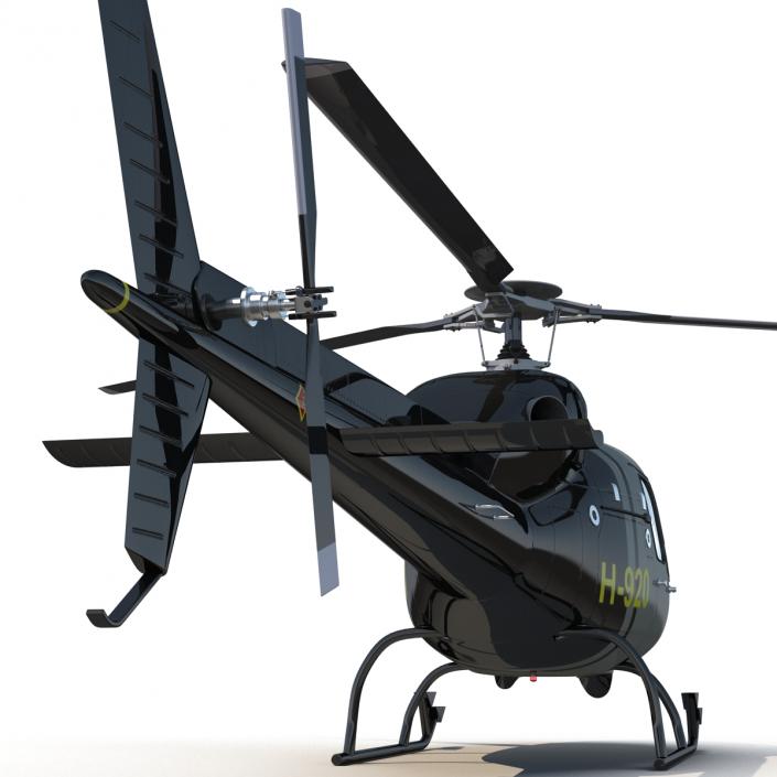 3D Light Private Helicopter Eurocopter AS355 E model