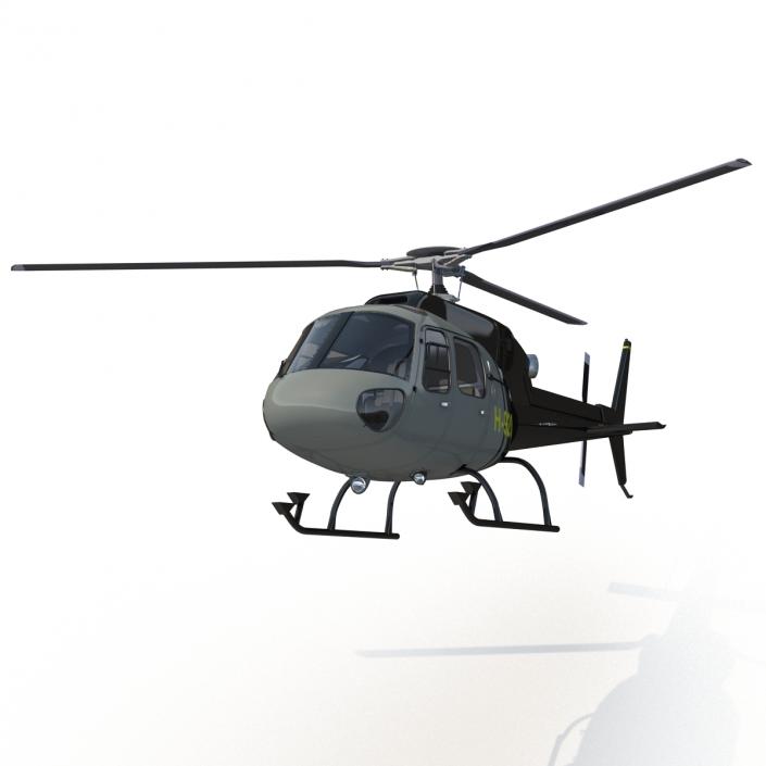 3D Light Private Helicopter Eurocopter AS355 E model