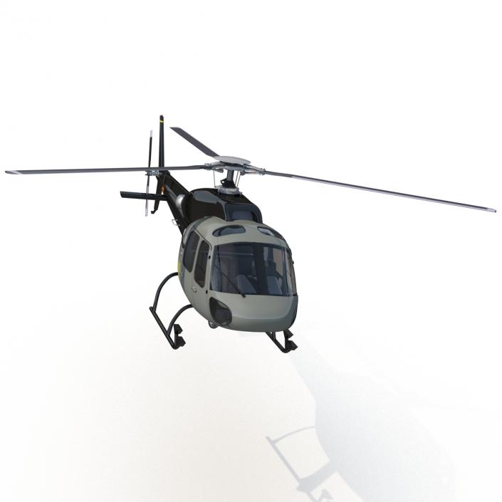 3D Light Private Helicopter Eurocopter AS355 E model