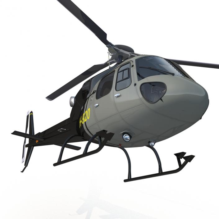 3D Light Private Helicopter Eurocopter AS355 E model