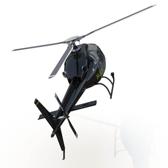 3D Light Private Helicopter Eurocopter AS355 E model