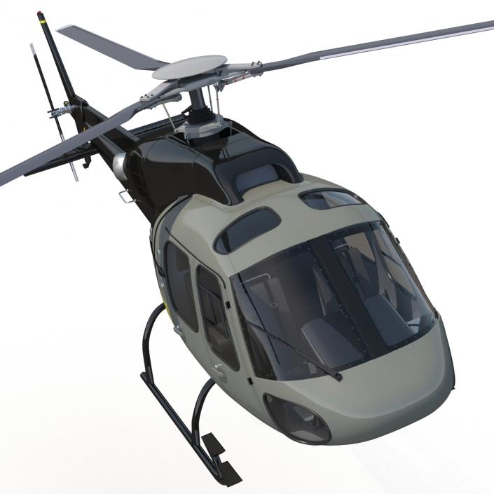 3D Light Private Helicopter Eurocopter AS355 E model