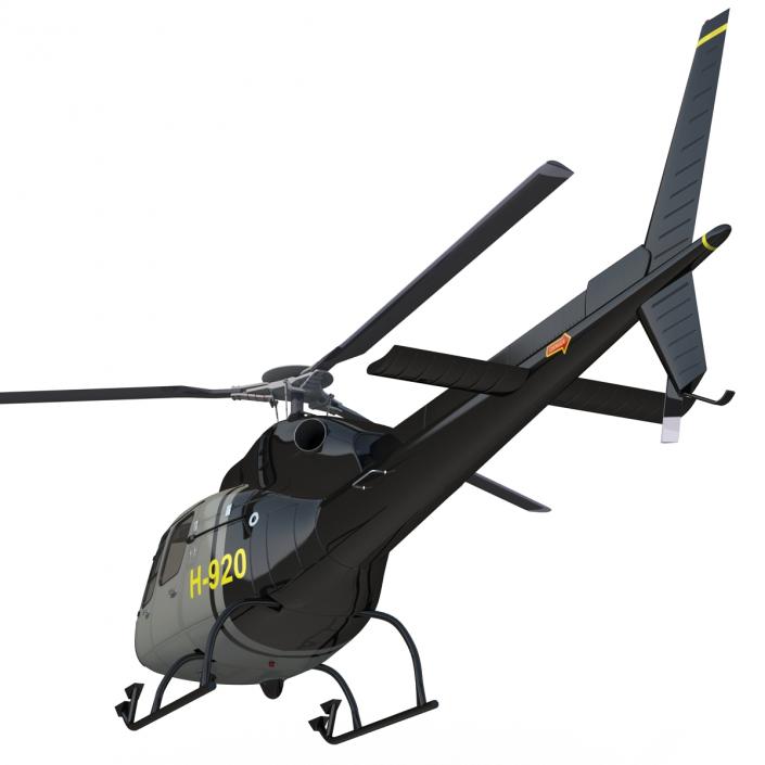 3D Light Private Helicopter Eurocopter AS355 E model