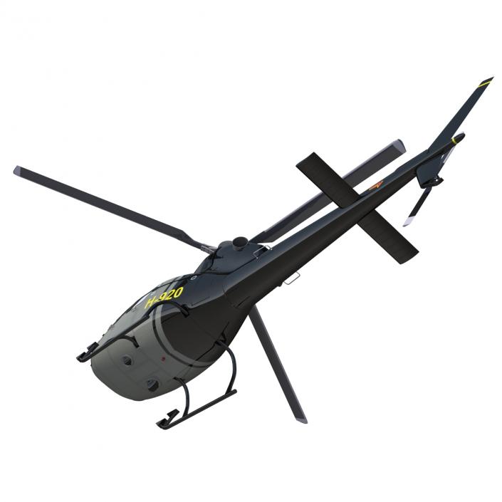 3D Light Private Helicopter Eurocopter AS355 E model