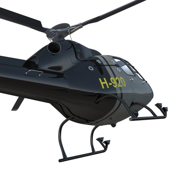 3D Light Private Helicopter Eurocopter AS355 E model