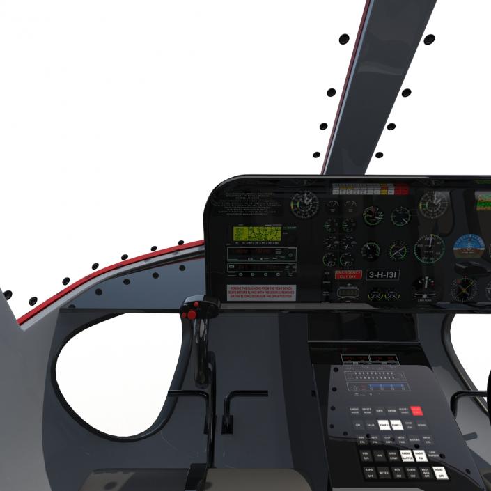 3D Light Private Helicopter Eurocopter AS355 E model