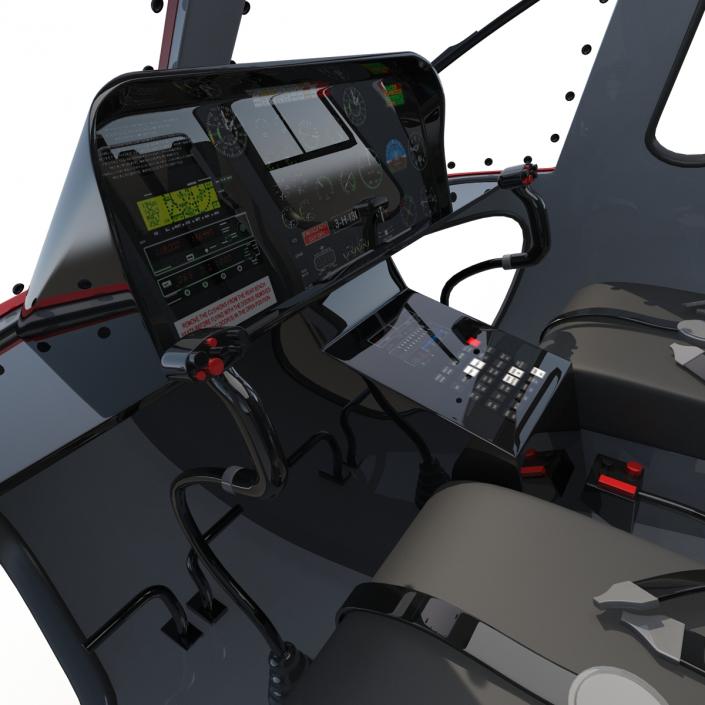 3D Light Private Helicopter Eurocopter AS355 E model