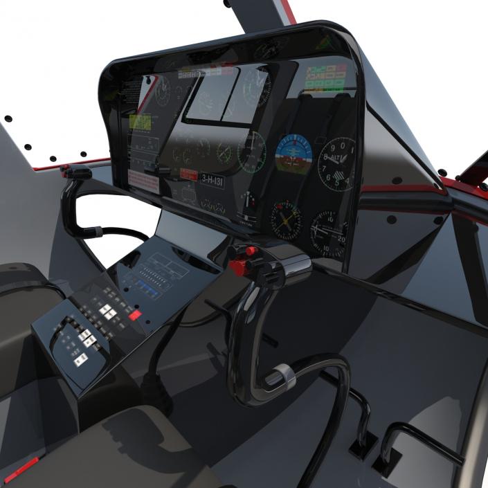 3D Light Private Helicopter Eurocopter AS355 E model