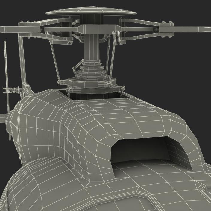 3D Light Private Helicopter Eurocopter AS355 E model