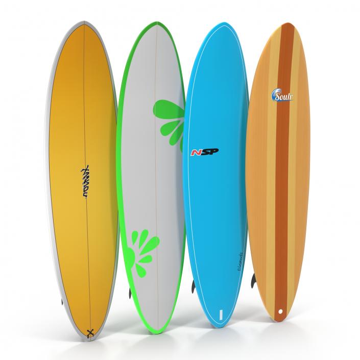 Surfboard Funboard Set 3D