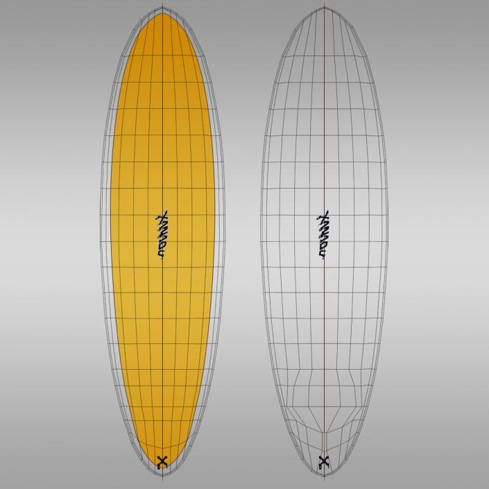 Surfboard Funboard Set 3D