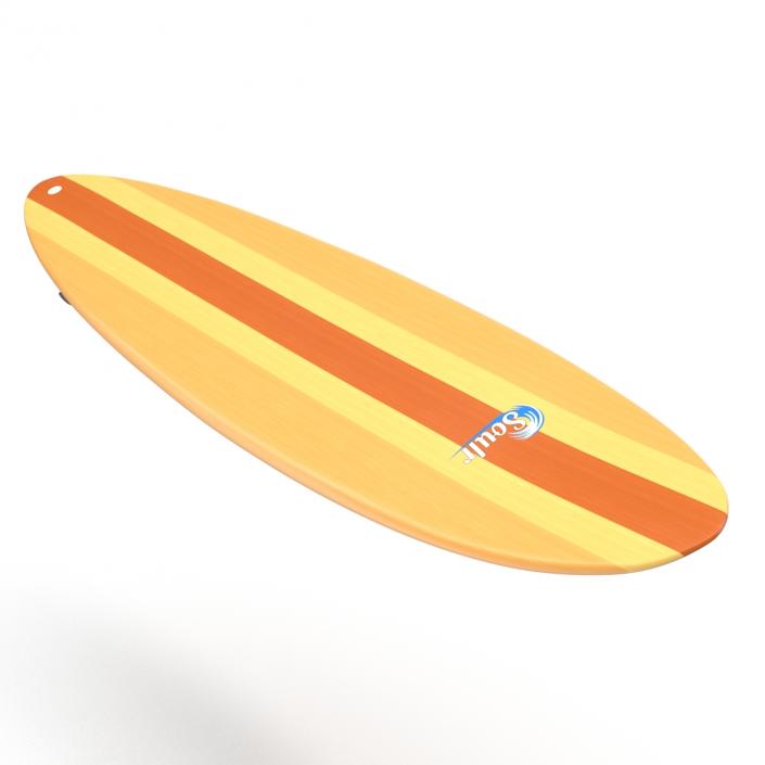 Surfboard Funboard Set 3D