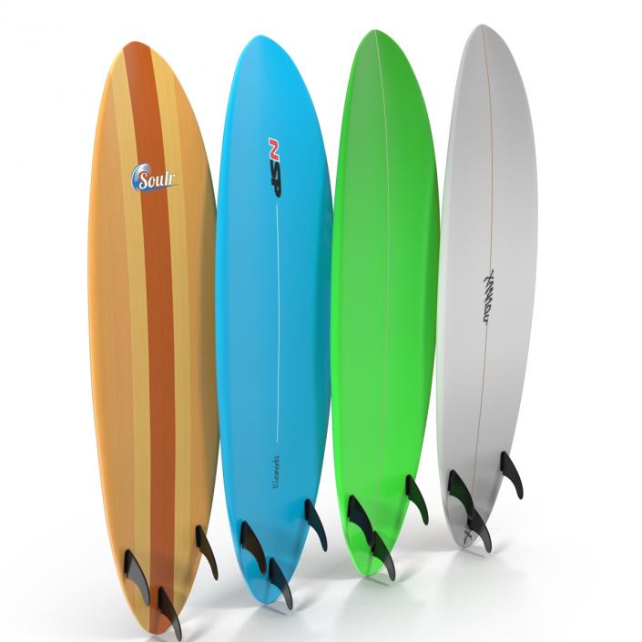 Surfboard Funboard Set 3D