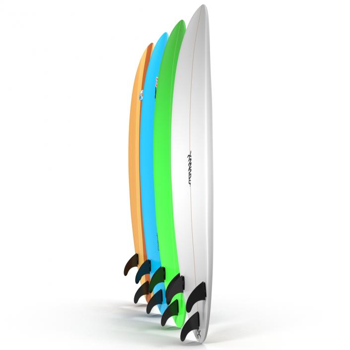 Surfboard Funboard Set 3D