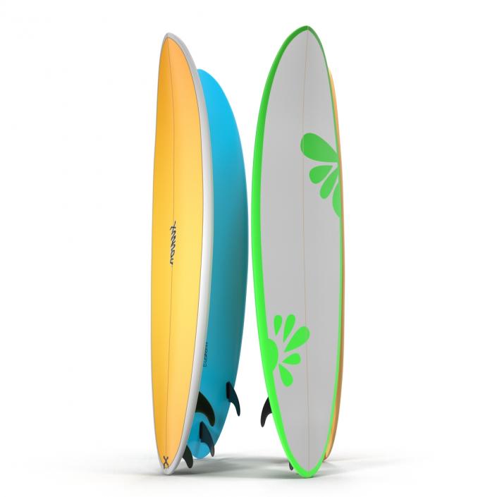 Surfboard Funboard Set 3D