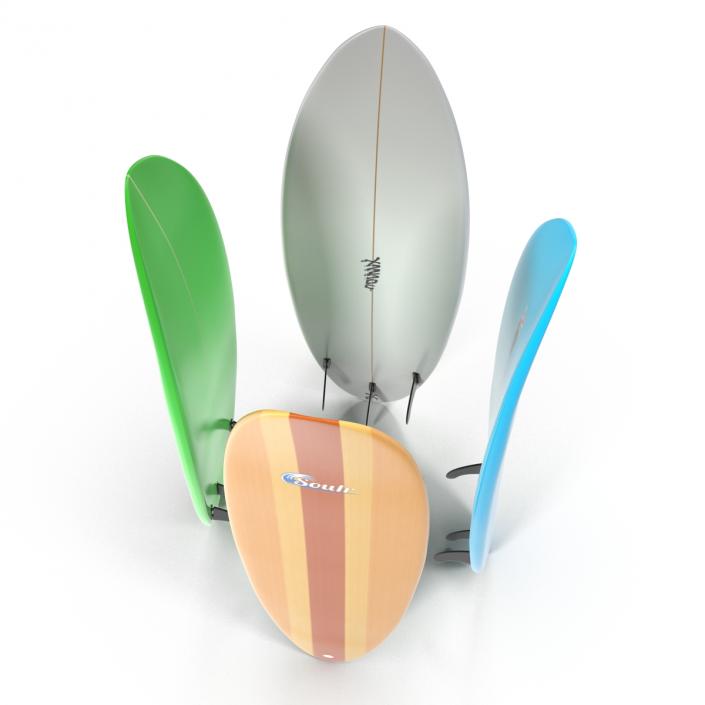 Surfboard Funboard Set 3D