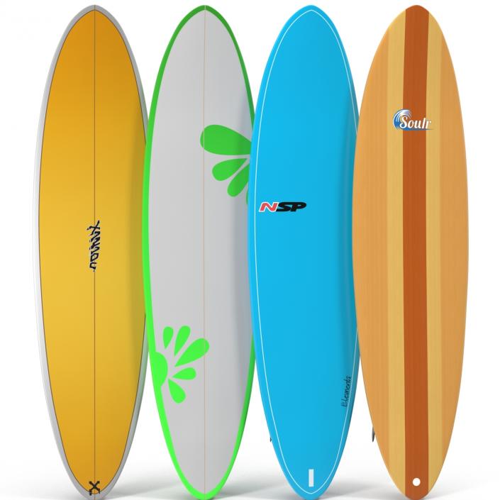 Surfboard Funboard Set 3D