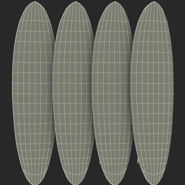 Surfboard Funboard Set 3D