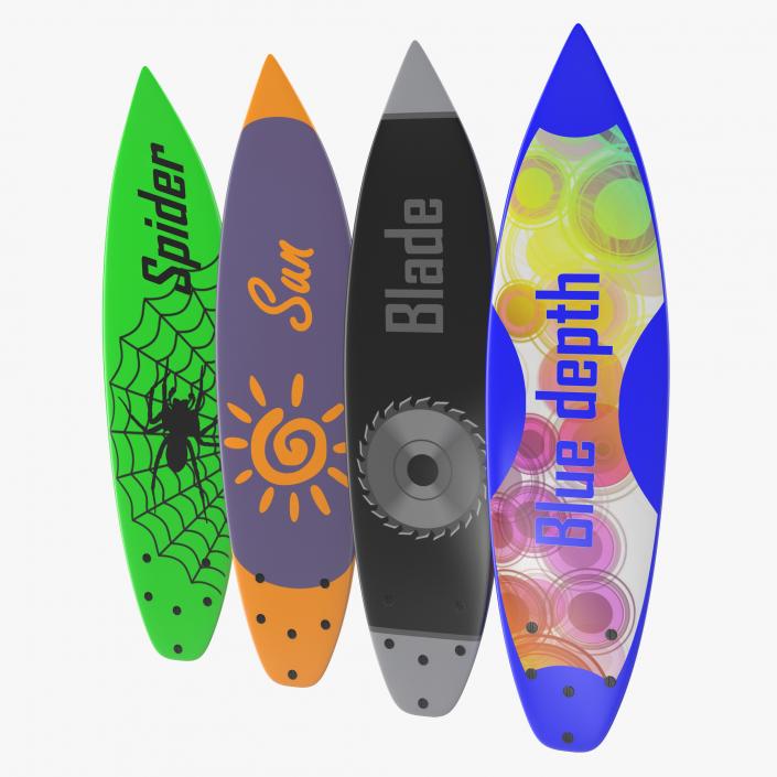 Surfboard Shortboard 3D Models Set 3D model