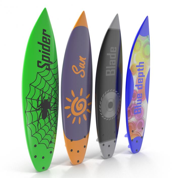 Surfboard Shortboard 3D Models Set 3D model