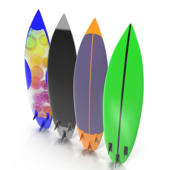 Surfboard Shortboard 3D Models Set 3D model