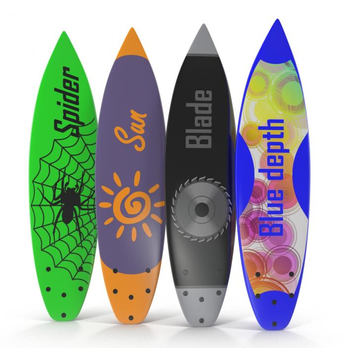 Surfboard Shortboard 3D Models Set 3D model