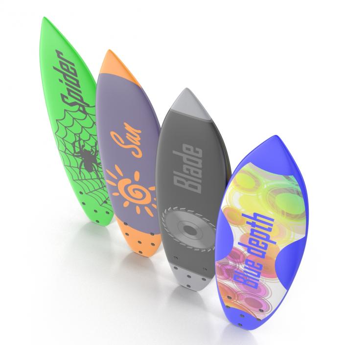 Surfboard Shortboard 3D Models Set 3D model